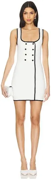 Keisha Two-Tone Milano Knit Sleeveless Mini Dress