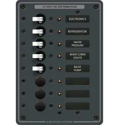 BLUE SEA 8023 PANEL DC 8 CIRCUIT BREAKER 8023