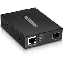 TRENDnet TFC-PGSFP Gigabit PoE PD SFP Fiber Media Converter