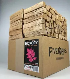 Pizza Oven Wood for Wood Fire Pizza Oven, Mini Hickory Firewood. 5 Inch Hickory Wood (1,000 Cubic Inches) ~5" Kiln Dried Firewood for Ooni Pizza Ovens, Gozney, Bertello Pizza Oven