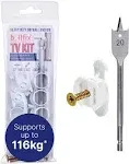 Bullfix TV Kit - Plasterboard Fixings for TV Bracket, Heavy Duty Wall Fixing for television Bracket & Mount to Stud, Dot & Dab, Insulated Plasterboar