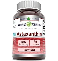 Amazing Formulas Astaxanthin 12mg 120 Softgels Supplement | Non-GMO | Gluten Free