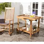 Indoor/Outdoor Contemporary Wood Tea Trolley