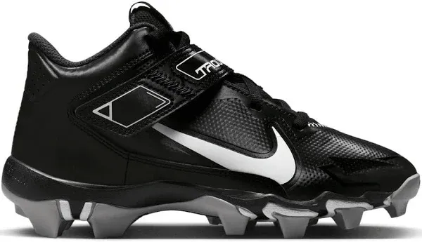 Nike Youth Force Trout 8 Keystone Rubber Molded Baseball Cleats Black | White Size Medium