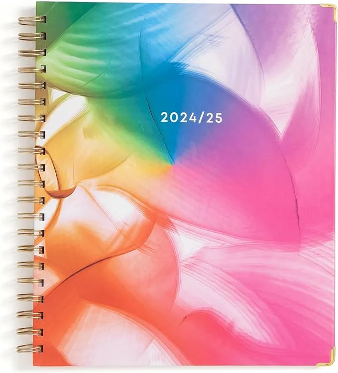 Blue Sky 2024-2025 Academic Year Teacher Weekly and Monthly Lesson Planner, 8.5" x 11", Hard Cover, Wirebound, Annie Matte (150651)