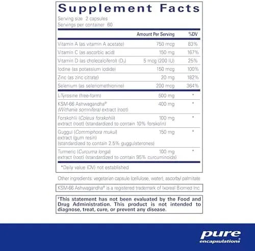 Pure Encapsulations Thyroid Support Complex -  exp 01/2026