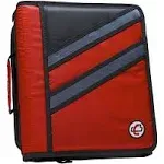 Case-It 1590373 The Z Zippered Binder D-Ring  1.5 in. - Red