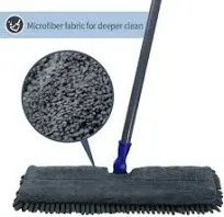  Two Sided Dust Mop Floor Cleaning System - 360 Microfiber Mop,Wet Mop Dry 