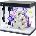 JumblPets Premium Fish Aquarium Kit, Complete Glass Fish Tank Kit w/LED Lighting &amp; More (12 Gallon)