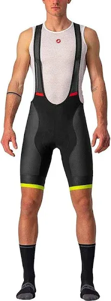 Castelli Competizione Kit Bib Shorts Dark Grey Silver Red - XS