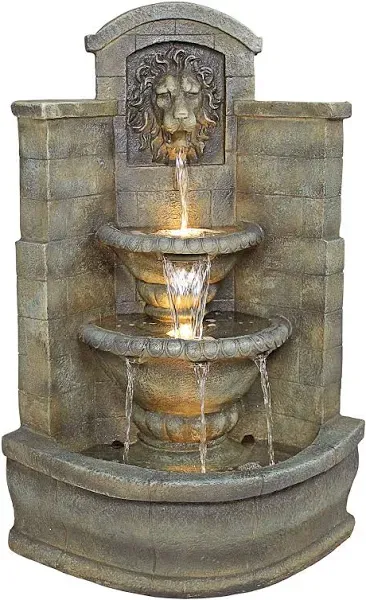 Saint Remy Lion Corner Fountain - Traditional - Outdoor Fountains And Ponds - by Design Toscano | Houzz