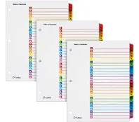 Cardinal OneStep Printable Table of Contents Index Dividers