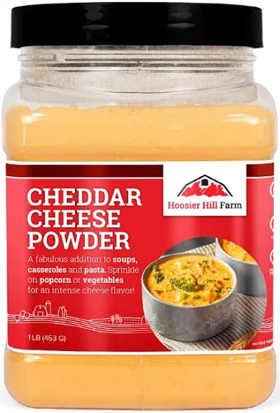 Hoosier Hill Farm Cheddar Cheese Powder, 1LB (Pack of 1)