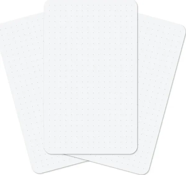 Notsu Dot Grid Index Cards 4x6 inch, 50 ct | Thick Dotted Note Cards w/Rounded Corners | Premium Heavy Duty Paper 350 gsm