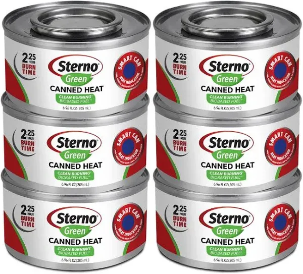 Sterno Green 2-Hour Ethanol Gel Chafing Fuel, 5.99 oz, 6 Ct Camping Catering