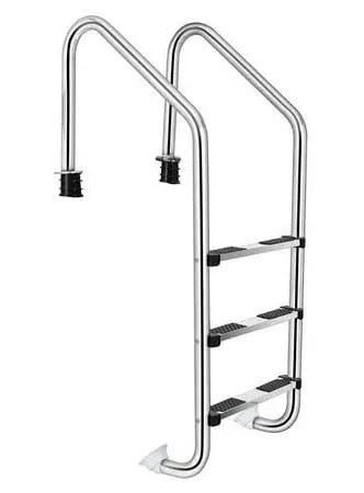 GARVEE 304 Stainless Steel Pool Ladder with Handrails, Heavy Duty, Ergonomic Design, Adjustable Steps, Corrosion Resistant, for Above Ground Pools