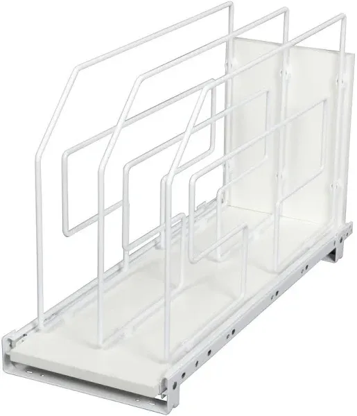 Knape &amp; Vogt TDRO6-W Roll Out Tray Divider Cabinet Organizer White 6 Inch     