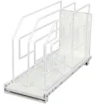 Knape & Vogt TDRO6-W 6 in. Roll Out Tray Divider Cabinet Organizer, White