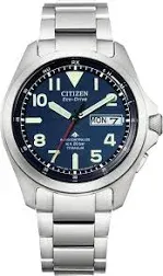 CITIZEN PROMASTER LAND AT6080-53L Eco-Drive Radio Solar Titanium Watch 39mm