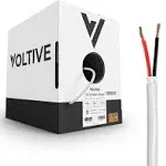 Voltive 14/2 Speaker Wire - CL3 - In-Wall/Direct Burial - OFC - 100ft - White