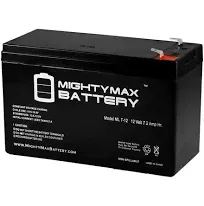 Mighty Max Battery Ml7-12 - 12 Volt 7.2 Ah Sla Battery Brand Product, Black