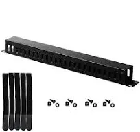 Lancher 19 Inch 1U Cable Management Horizontal Cable Rack Mount Manager