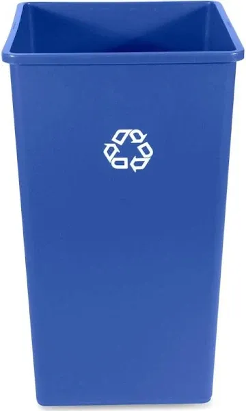 Rubbermaid Commercial Square Recycling Container FG395973BLUE