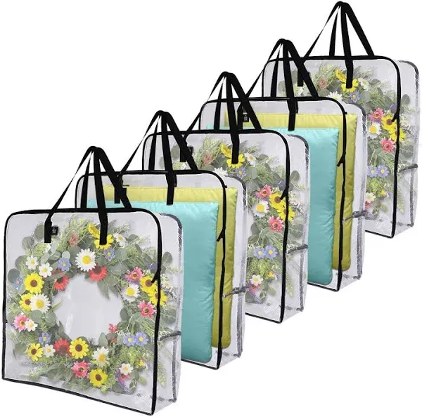  Moving Bags, Wreath Storage Bag, Garland Container, Moving and Packing 4 Pack