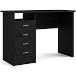 Tvilum Desk with 4 Drawers Black Woodgrain