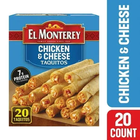 El Monterey Flour Taquitos Chicken & Cheese 1.31lbs (Pack of 5)