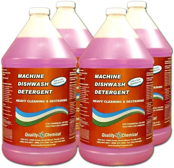 Commercial Industrial Grade Machine Dishwash Detergent - A premium grade detergent for low or high temp dishwash machines-4 gallon case