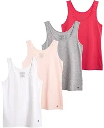 Lucky Brand Women's Tank Top - 4 Pack Stretch Cotton Scoop Neck Sleeveless T-Shirt (S-XL)