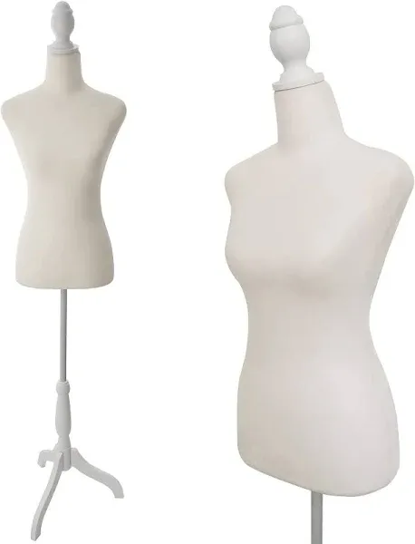 Used Female Mannequin Torso Dress Clothing Form Display Body Tripod Stand