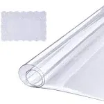 BENTISM Clear Table Cover Protector, 24&#034; x 48&#034; Table Cover, 1.5 mm Thick PVC Pl