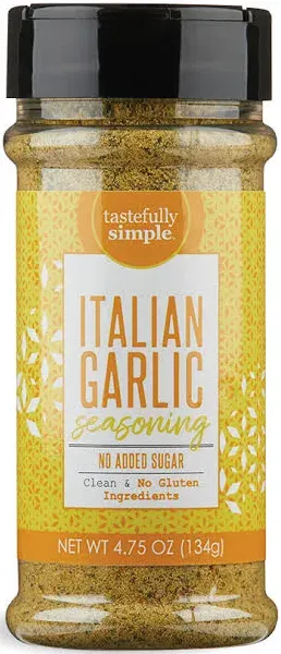 Tastefully Simple Italian Garlic Seasoning, 4.75 Ounce