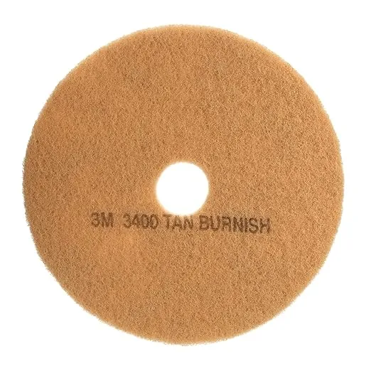 3M Tan Burnish Pad 3400, 21 in, 5/Case