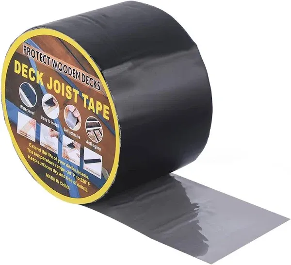 Imus Seal® Butyl Joist Tape for Flashing Deck Joists and Beams, UV Resistant, Level Decking™, Protect Your Deck Structure™, Made in USA (1-5/8” x 50’ Non-Skid)