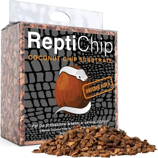 ReptiChip Reptile Substrate Coconut Chip Bedding 72 Quart Compressed Organic ...