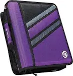 Case-it 1.5 inch dual-z Zipper Binder with 3 inch Capacity, Purple