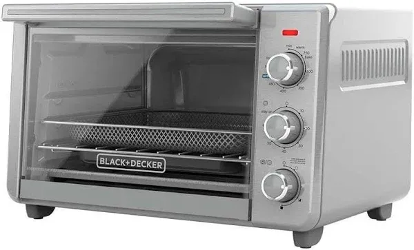 BLACK+DECKER 6-Slice Crisp &#039;N Bake Air Fry Toaster Oven, Safe and Convenient