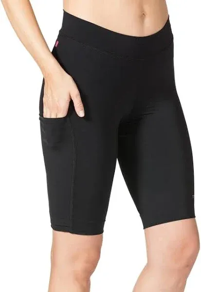 Terry Bike Shorts Women Padded, Bike Bermuda Shorts for Women High Waisted Cycling Shorts with Padding Compression