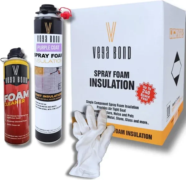 Vega Bond Premium Single Component Self Expanding Purplecoat Closed Cell Insulation Spray Foam 29 oz