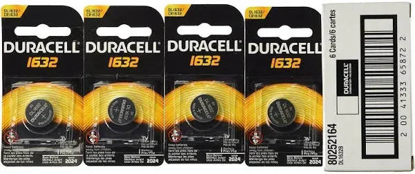 4X 2 Pcs Duracell CR1632 1632 Car Remote Batteries