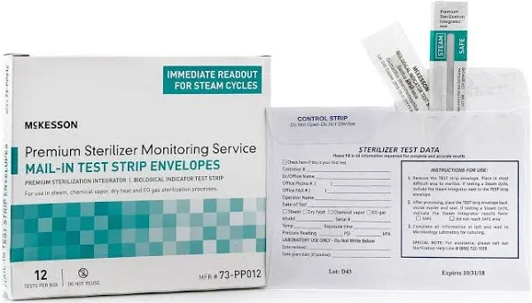 McKesson Sterilizer Monitoring Mail-In Service