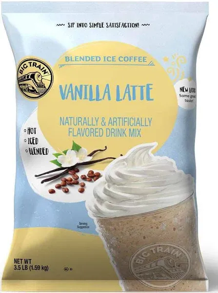 Big Train Vanilla Latte Blended Ice Coffee Mix