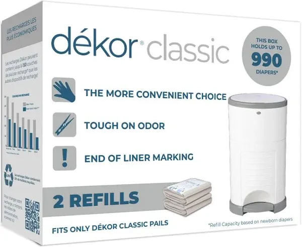 Diaper Dekor Classic 2 Pack Refill