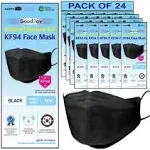 [Happy Life] Premium 3D Black KF94 Face Mask, Good Day, Individual Pack Made in Korea (24)