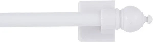 Kenney White Petite Magnetic Cafe Rod