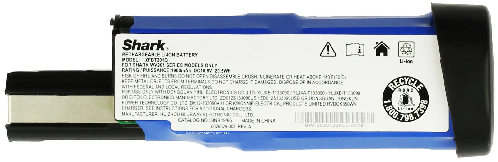 Shark Lithium-Ion Battery XFBT201Q OEM Original for WANDVAC