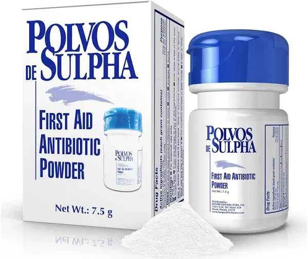 Polvos de Sulpha First Aid Antibiotic Powder